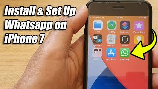 How to Install amp Set Up WhatsApp on iPhone 7  iOS 1415 Works In 2022 [upl. by Edroi]