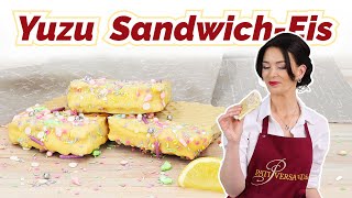 Yuzu SandwichEis selber machen 🤎 Perfekt für den Sommer [upl. by Goodson331]