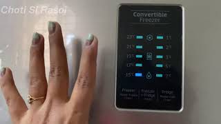 How to set temperature of Samsung convertible refrigerator  Convertible fridge temperature setting [upl. by Rena987]