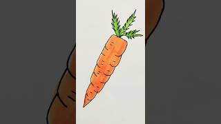 Easy carrot 🥕 drawing shorts easy drawing art tranding drawingtutorials carrot shortsfeed [upl. by Airres575]