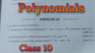 Class 10 Ex 2C Q11 TO Q18 Polynomials  RS Aggarwal  Chapter 2 2023  CBSE  ICSE  Rajmith study [upl. by Attwood269]