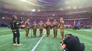 SixString Soldiers perform national anthem at Atlanta Falcons game [upl. by Herc]