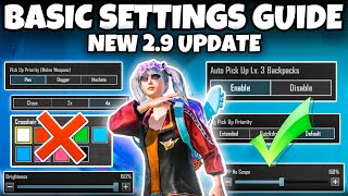 All 29 BASIC SETTINGS GUIDE IN BGMI💥Tips amp Tricks Mew2 [upl. by Sanez3]