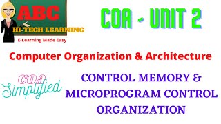 CONTROL MEMORY amp MICROPROGRAM CONTROL ORGANIZATION [upl. by Hannazus]