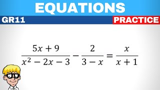 Fraction Equations Grade 11 [upl. by Llenad]