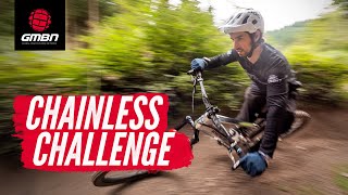 Chainless Challenge  I Cleared That Gap  Is A Mountain Bike Faster With No Chain [upl. by Dukey]