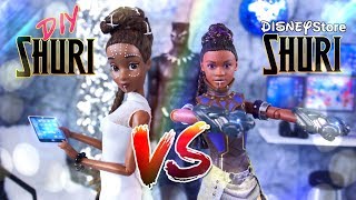 VERSUS Disney Store Black Panther Shuri VS DIY Shuri Custom Doll [upl. by Iilek]