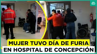 Mujer tuvo día de furia en Hospital Agredió a personal y provocó destrozos [upl. by Atinit]