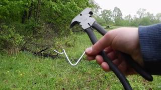 how to use t post clips for building a barbed wire fence [upl. by William]