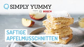 🍎😍 Saftige Apfelmusschnitten mit fruchtigem Apfelmus und Mürbeteig 💕  SIMPLY YUMMY Rezepte [upl. by Langelo442]