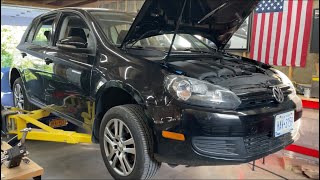 2010 VW Golf radiator cooling fan replacement [upl. by Nuahsel817]