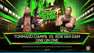 WWE 2K24 FULL MATCH — Tommaso Ciampa vs Rob Van Dam — No Disqualification Match [upl. by Hardi]