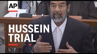 FILE Overview of first trial of Saddam Hussein ahead of Nov 5 verdict [upl. by Mark]