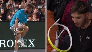 quotShocking Moment Paris Masters Star BREAKS Racket amp Gifts It to Fans 🤯🏆quot [upl. by Yrek]