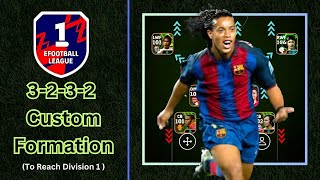 New Quick Counter Custom Formation TO Reach Division 1  New Update  Pes 2025 [upl. by Huldah]