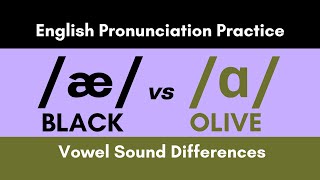 æ vs ɑ Vowel Sounds  American English Pronunciation Practice minimalpairs vowelsounds [upl. by Nennerb]