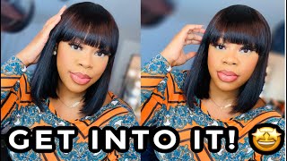 A HUMAN HAIR 45 WIG WITH BANGS THAT YOU NEED  3in1 GRWM  KANDACE HAIR  AMAZON PRIME [upl. by Oruntha]