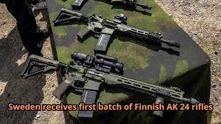 Sweden receives first batch of Finnish AK 24 rifles [upl. by Ellednahs]