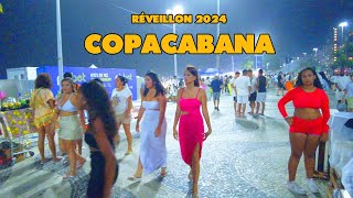 🇧🇷 COPACABANA🌴NEW YEARS EVE 2024 RÉVEILLON IN BRAZIL [upl. by Allard888]