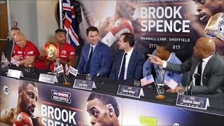 WOW KELL BROOK ERROL SPENCE amp TRAINERS IN HEATED ARGUMENT SLAM EACH OTHERS PAST OPPONENTS [upl. by Lantz380]