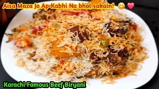 Beef Biryani Recipe By KbfCooking l Biyani l How to make Beef Biryani l Famous Karachi Biryani [upl. by Dorin]