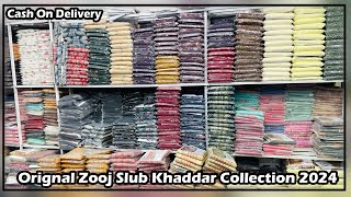 WINTER SLUB KHADDAR UNSTICHED COLLECTION 2024  ORIGNAL STOCK  WINTER COLLECTION 2024  ZOOJ [upl. by Angelico782]