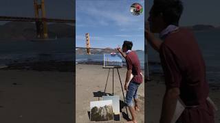 How the Golden Gate Bridge getting Red 😱 ZachKing shortvideo facts magic fyp viralshorts [upl. by Anayhd45]