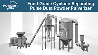 Food Grade CycloneSeparating Pulse Dust Powder Pulverizer Machine  Mill Powder [upl. by Wiebmer638]