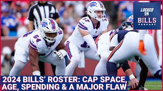 Buffalo Bills 2024 Roster cap space positional spending average age a major flaw amp more [upl. by Nilahs217]