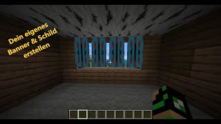 Minecraft Schild und Banner mit deinem eigenen Wappen erstellen  custom shield amp banner [upl. by Thilde]