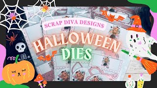 No Trick All Treat New Halloween Stamp And Dies From Scrap Diva Designs [upl. by Aneez133]