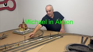 Märklin Anlage nimmt weiter Gestalt an Michael in Aktion [upl. by Asihtal]