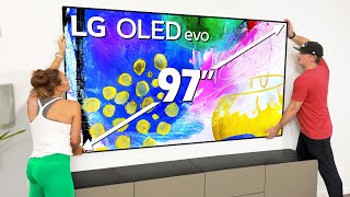 97quot LG G2  Absolutely Massive OLED TV [upl. by Araes]