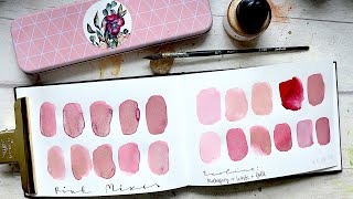 My Vintage Pink Watercolour Mix Recipe  Swatches [upl. by Rozalin344]