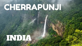 SPECTACULAR WATERFALLS amp LIVING ROOT BRIDGES IN CHERRAPUNJI MEGHALAYA INDIA [upl. by Assirahs]