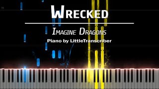 Imagine Dragons  Wrecked Piano Cover Tutorial by LittleTranscriber [upl. by Odnalra646]