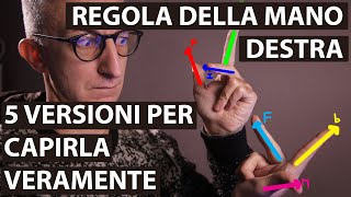 Regola della mano destra 5 varianti [upl. by Esiuol]