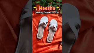 Meesho footwear under 500Trending white flats meesho shorts footwear [upl. by Ahsiuqram]