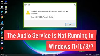 The Audio Service is not running in Windows 111087 [upl. by Norene]