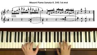 Mozart Piano Sonata in C Major K 545 Allegro mvt by Janes friend Kiyona [upl. by Yrac]