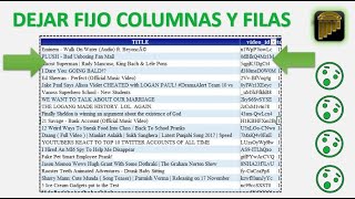 COMO inmovilizar filas y columnas en excel [upl. by Crispa]