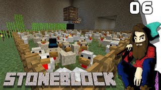 Minecraft STONEBLOCK 06  plein de poulet [upl. by Ermeena]