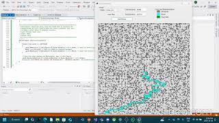 C Pathfinding Demo Using Recursion  Windows Forms [upl. by Ahteral]