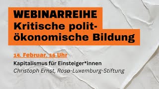 Webinar Kapitalismus für Einsteigerinnen [upl. by Leile720]