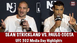 UFC 302 Sean Strickland amp Paulo Costa Media Day Highlights [upl. by Rooke]