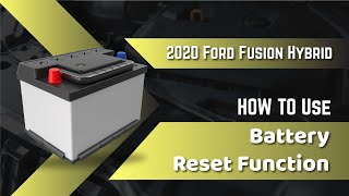 How to Use Battery Reset Function on SDS  2020 Ford Fusion Hybrid [upl. by Howey182]