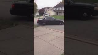 CROWN VIC POLICE INTERCEPTOR BURNOUT [upl. by Onnem981]