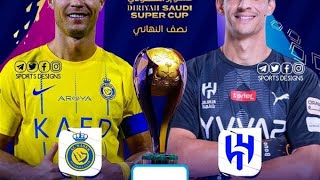 الشوط الثاني مشاهدة مباراة النصر ضد الهلال بث مباشر اليوم 842024 في نصف نهائي كأس السوبر السعودي [upl. by Ridglea]