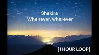 Shakira  Whenever wherever 1 HOUR LOOP [upl. by Godric]