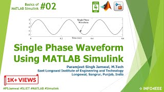 Single Phase Waveform Using MATLAB Simulink 02 [upl. by Ayotna]